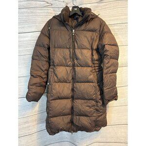 Lands End Brown Puffer Winter Coat Size M